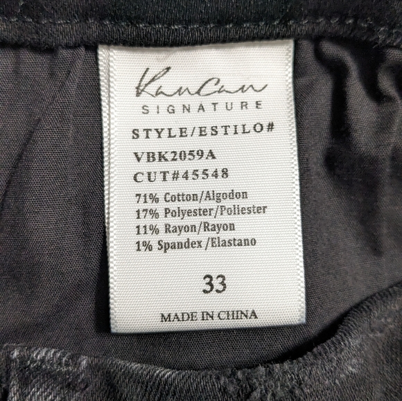 SOLD KanCan Signature for Buckle Black Ripped High Rise Skinny Jeans Sz 33/16 - Picture 6 of 7